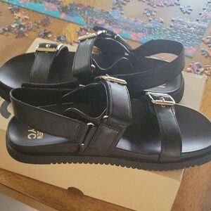 Black Women’s Buckle Strap Sandals - Brand: